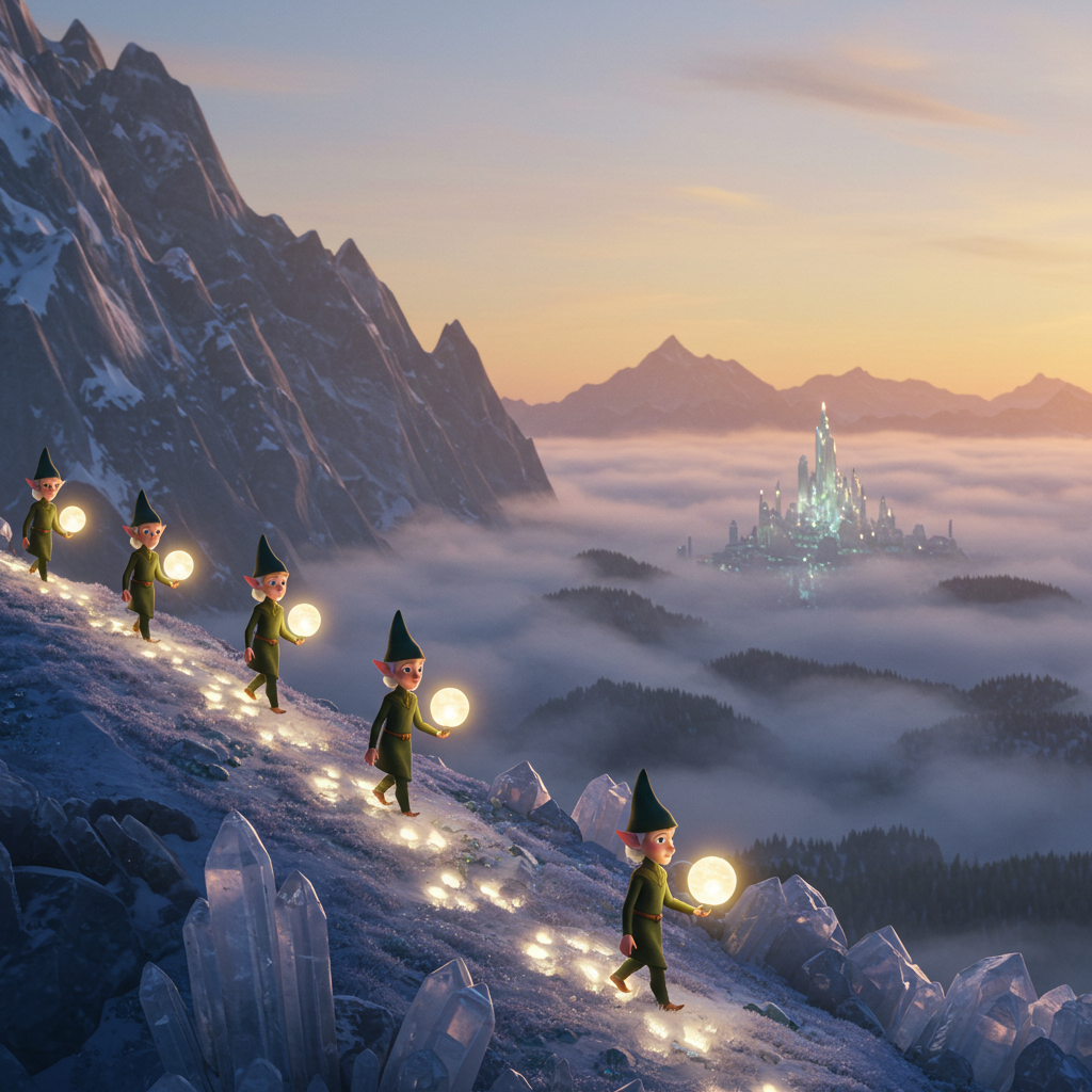 Os Elfos e a Cidade Brilhante.