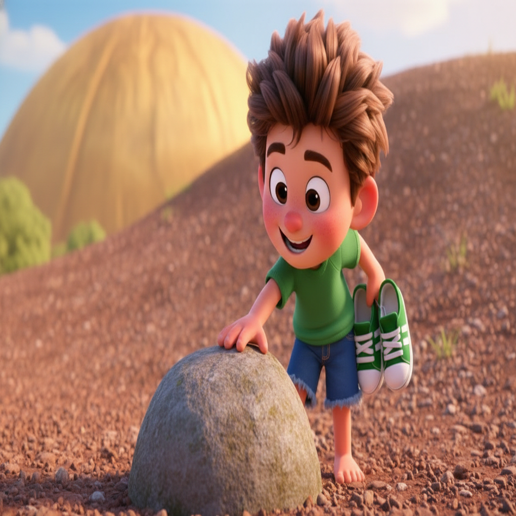 A Bola de Pedra e os Pés Machucados: Uma História Infantil sobre Persistência e Sabedoria