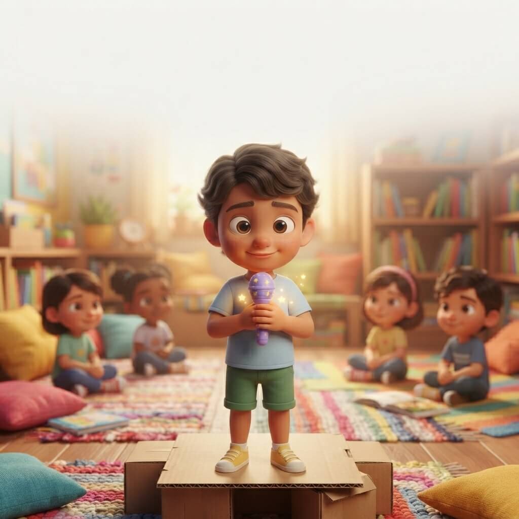 História infantil sobre coragem: O Microfone Mágico